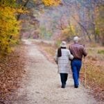 couple, elderly, walking